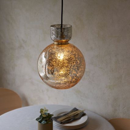 Endon 111336 - Hanglamp aan snoer 1xE27/10W/230V goud/rookzwart