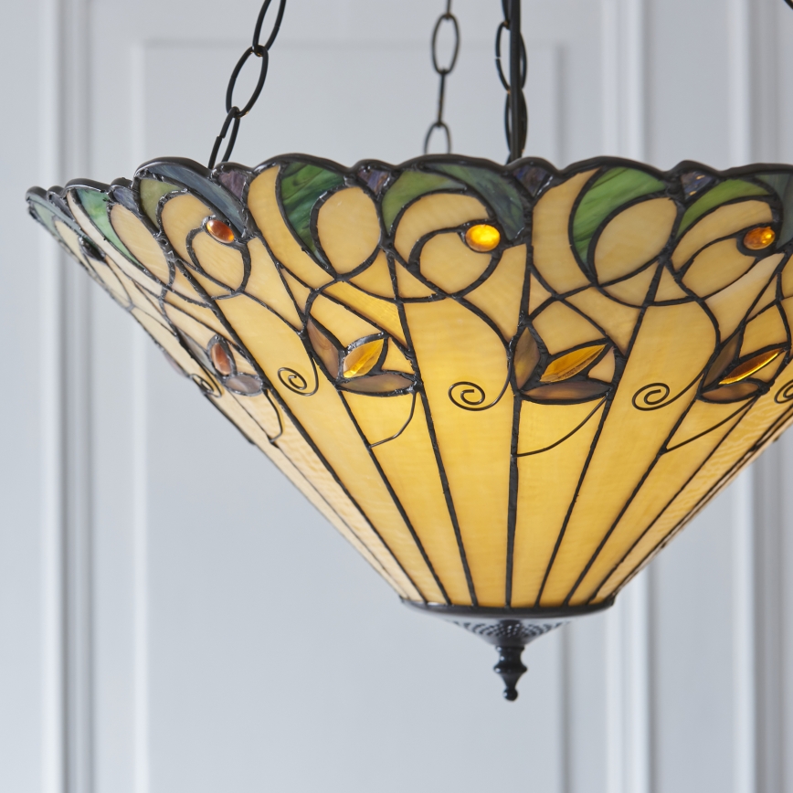 Endon 111881 - Kroonluchter aan ketting Tiffany JAMELIA 3xE27/10W/230V Ø 50 cm