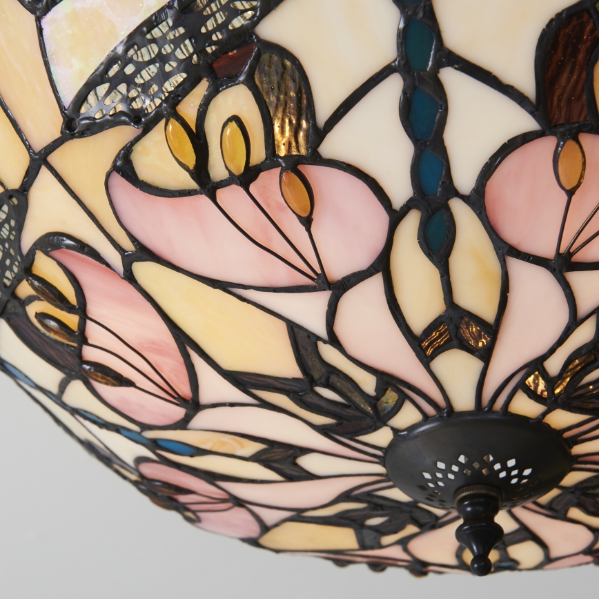 Endon 111892 - Opbouwplafondlamp Tiffany ASHTON 3xE27/10W/230V Ø 45 cm