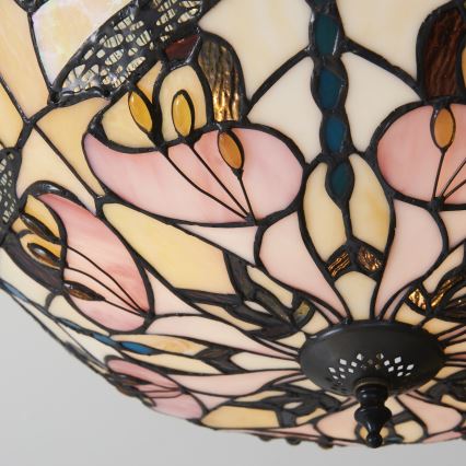 Endon 111892 - Plafonnier Tiffany ASHTON 3xE27/10W/230V Ø 45 cm