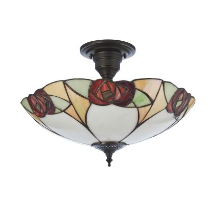 Endon 111907 - Plafonnier Tiffany INGRAM 3xE27/10W/230V diam. 45 cm
