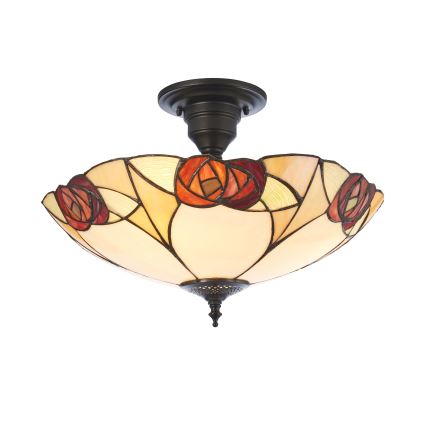 Endon 111907 - Plafonnier Tiffany INGRAM 3xE27/10W/230V diam. 45 cm