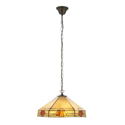 Endon 111989 - Lustre sur chaîne Tiffany NEVADA 3xE27/10W/230V Ø 40 cm