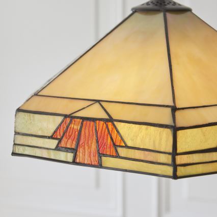 Endon 111989 - Lustre sur chaîne Tiffany NEVADA 3xE27/10W/230V Ø 40 cm