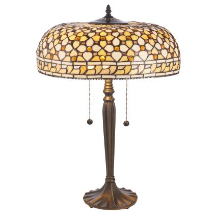 Endon 112178 - Tafellamp Tiffany MILLE FEUX 2xE14/40W/230V Ø 45 cm