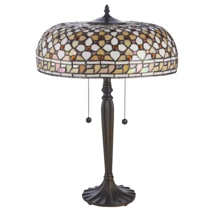 Endon 112178 - Tafellamp Tiffany MILLE FEUX 2xE14/40W/230V Ø 45 cm