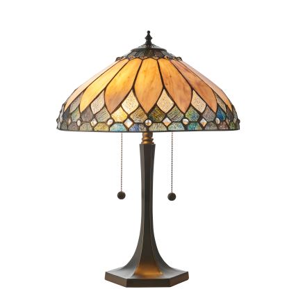 Endon 112183 - Lampe de table Tiffany BROOKLYN 2xE14/10W/230V, Ø 40 cm