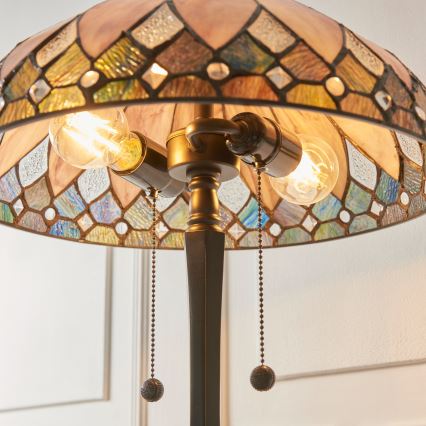 Endon 112183 - Lampe de table Tiffany BROOKLYN 2xE14/10W/230V, Ø 40 cm