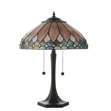 Endon 112183 - Tafellamp Tiffany BROOKLYN 2xE14/10W/230V Ø 40 cm
