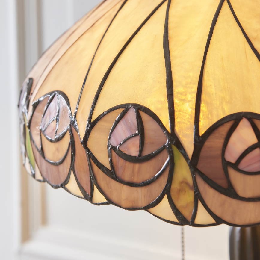 Endon 112184 - Lampe de table Tiffany HUTCHINSON 2xE27/10W/230V Ø 40 cm