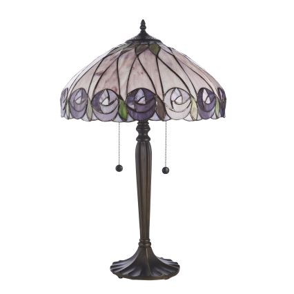 Endon 112184 - Tiffany-tafellamp HUTCHINSON 2xE27/10W/230V Ø 40 cm