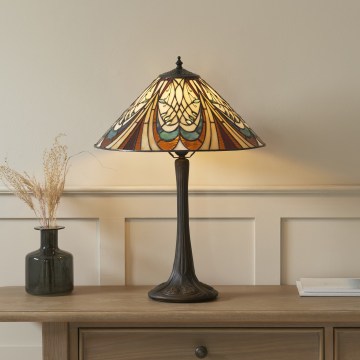Endon 112185 - Lampe de table Tiffany HECTOR 1xE27/10W/230V Ø 40 cm