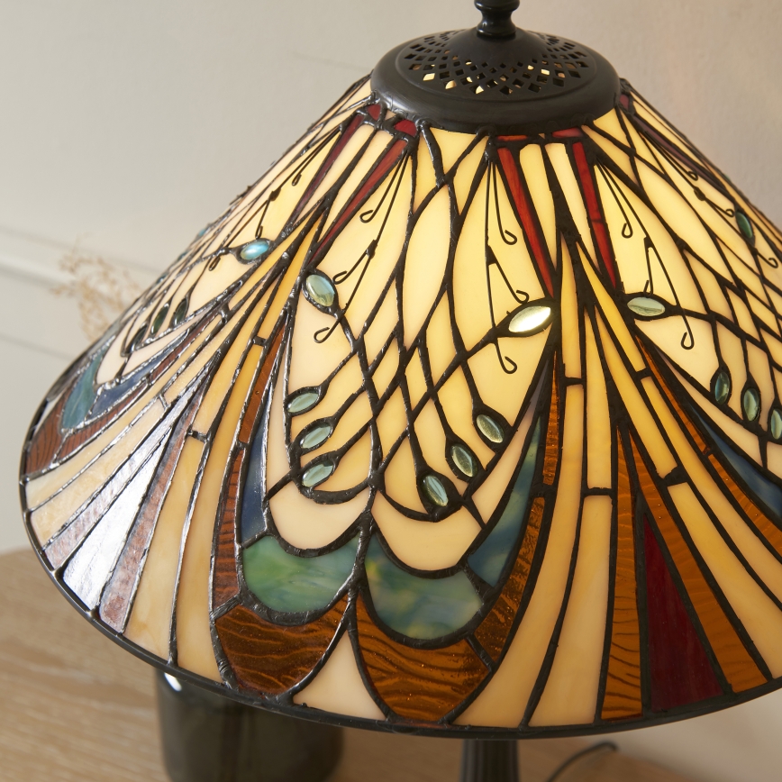 Endon 112185 - Lampe de table Tiffany HECTOR 1xE27/10W/230V Ø 40 cm