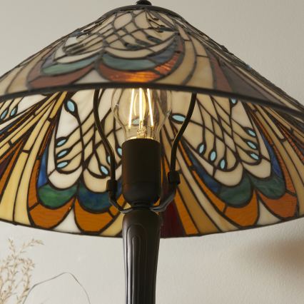 Endon 112185 - Lampe de table Tiffany HECTOR 1xE27/10W/230V Ø 40 cm