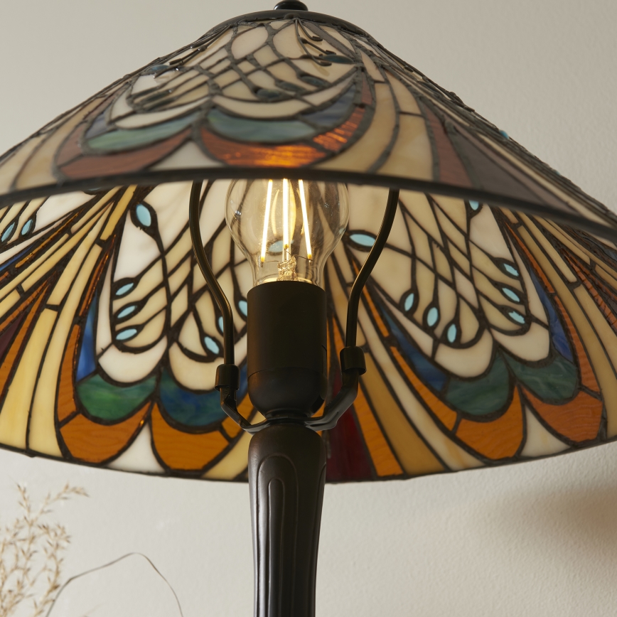 Endon 112185 - Lampe de table Tiffany HECTOR 1xE27/10W/230V Ø 40 cm