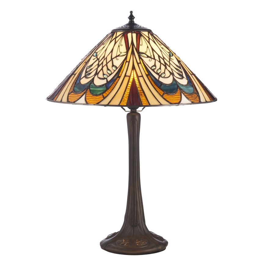 Endon 112185 - Tafellamp Tiffany HECTOR 1xE27/10W/230V Ø 40 cm