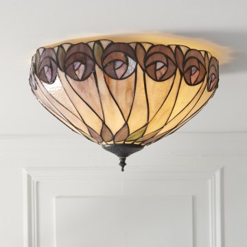 Endon 112188 - Tiffany HUTCHINSON plafondlamp 2xE27/60W/230V Ø 40 cm