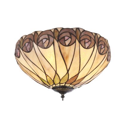 Endon 112188 - Tiffany HUTCHINSON plafondlamp 2xE27/60W/230V Ø 40 cm