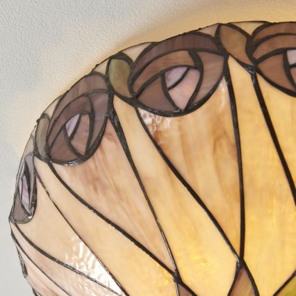 Endon 112188 - Tiffany HUTCHINSON plafondlamp 2xE27/60W/230V Ø 40 cm