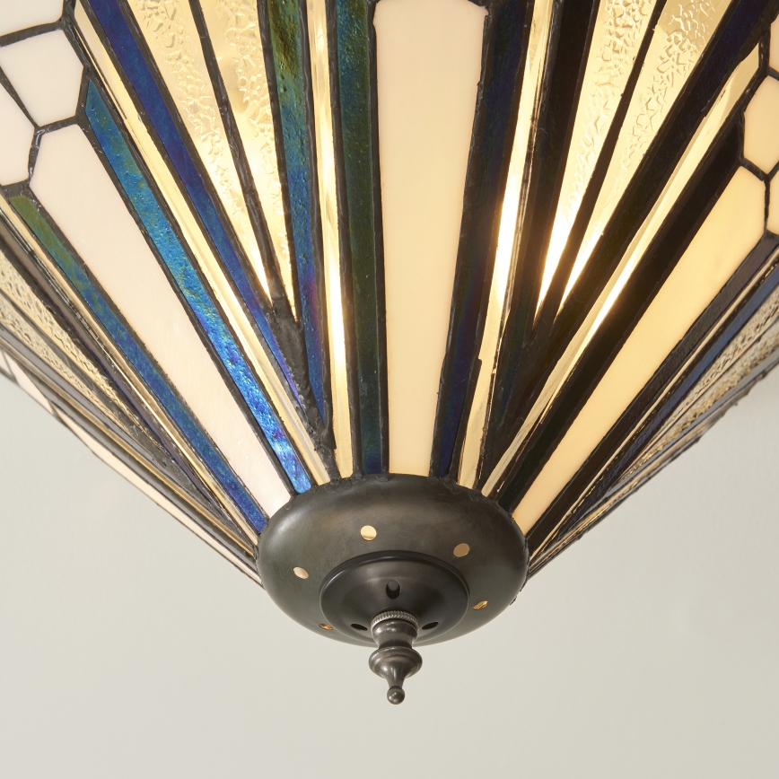 Endon 112191 - Plafonnier Tiffany ASTORIA 2xE27/60W/230V Ø 40 cm