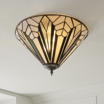 Endon 112191 - Tiffany-plafondlamp ASTORIA 2xE27/60W/230V Ø 40 cm