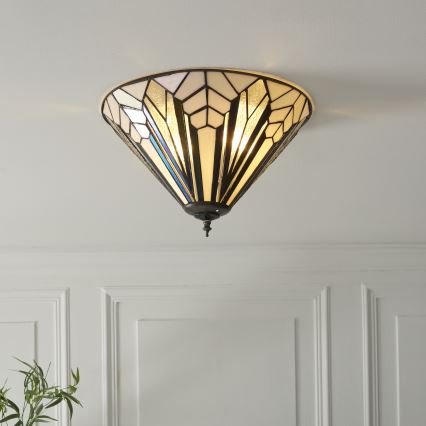 Endon 112191 - Tiffany-plafondlamp ASTORIA 2xE27/60W/230V Ø 40 cm