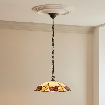 Endon 112197 - Tiffany INGRAM hanglamp met ketting 1xE27/60W/230V Ø 45 cm