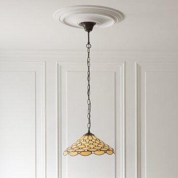 Endon 112226 - Kroonluchter met ketting Tiffany PEARL 1xE27/10W/230V Ø 45 cm
