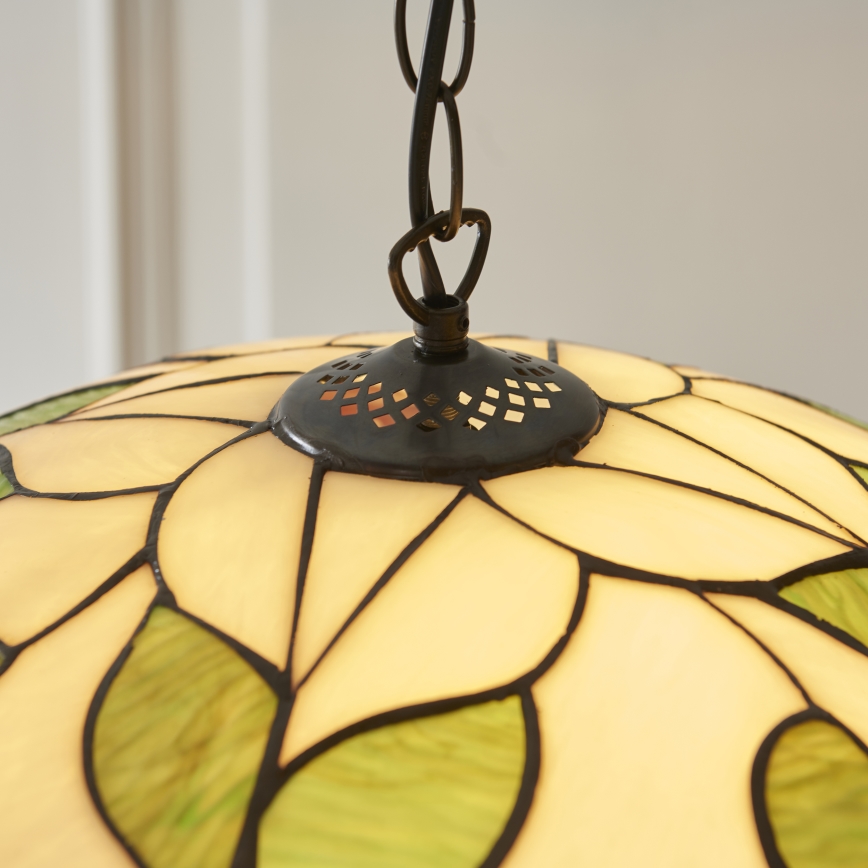 Endon 112246 - Suspension à chaîne Tiffany BOTANICA 1 x E27/60W/230V, Ø 45 cm