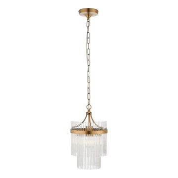 Endon 112572 - Kroonluchter aan ketting MARIETTA 1xE27/10W/230V messing/helder