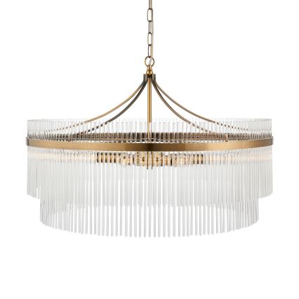 Endon 112574 - Kroonluchter aan ketting MARIETTA GRAND 7xE14/7W/230V messing/helder