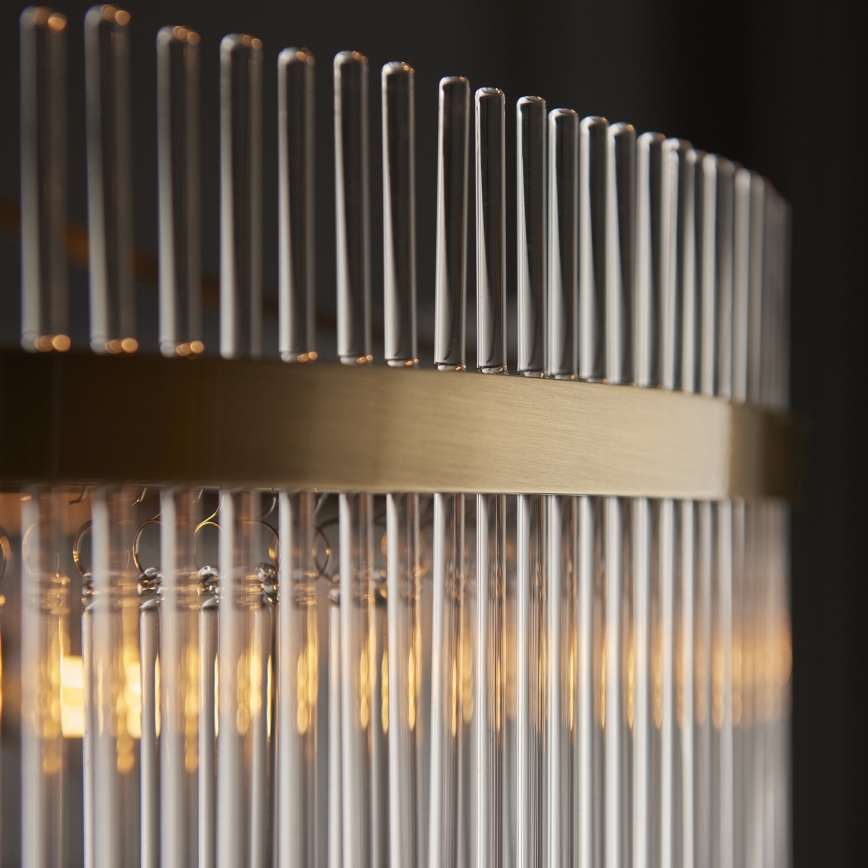 Endon 112574 - Lustre sur chaîne MARIETTA GRAND 7xE14/7W/230V laiton/transparent