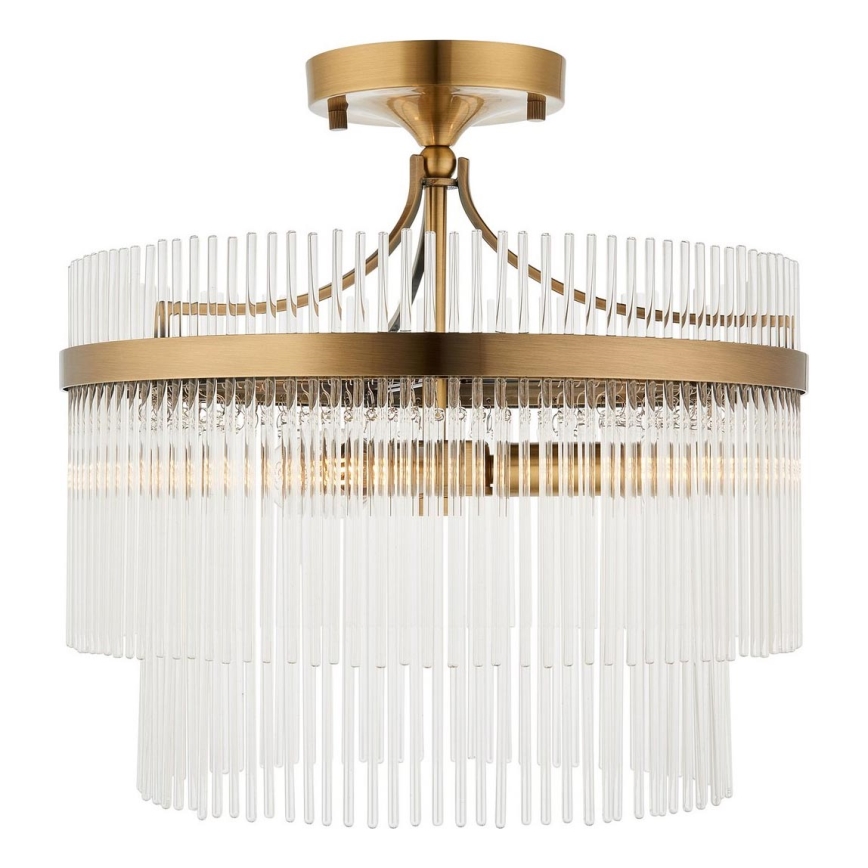 Endon 112575 - Plafonnier MARIETTA 3xE14/7W/230V laiton/transparent