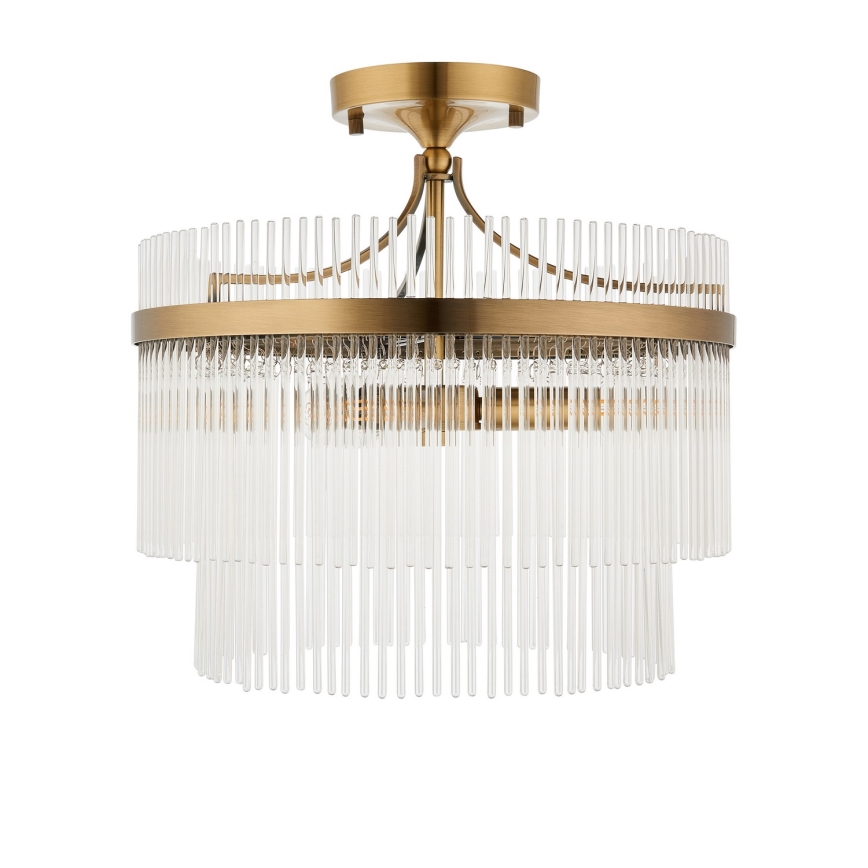 Endon 112575 - Plafonnier MARIETTA 3xE14/7W/230V laiton/transparent