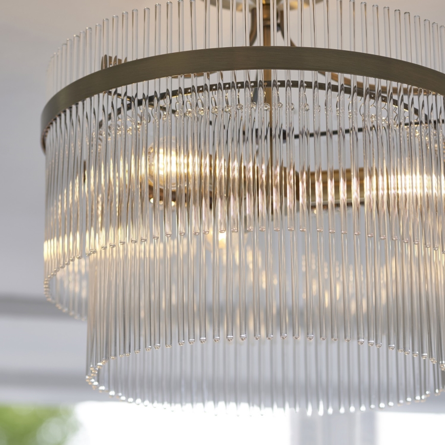 Endon 112575 - Plafonnier MARIETTA 3xE14/7W/230V laiton/transparent