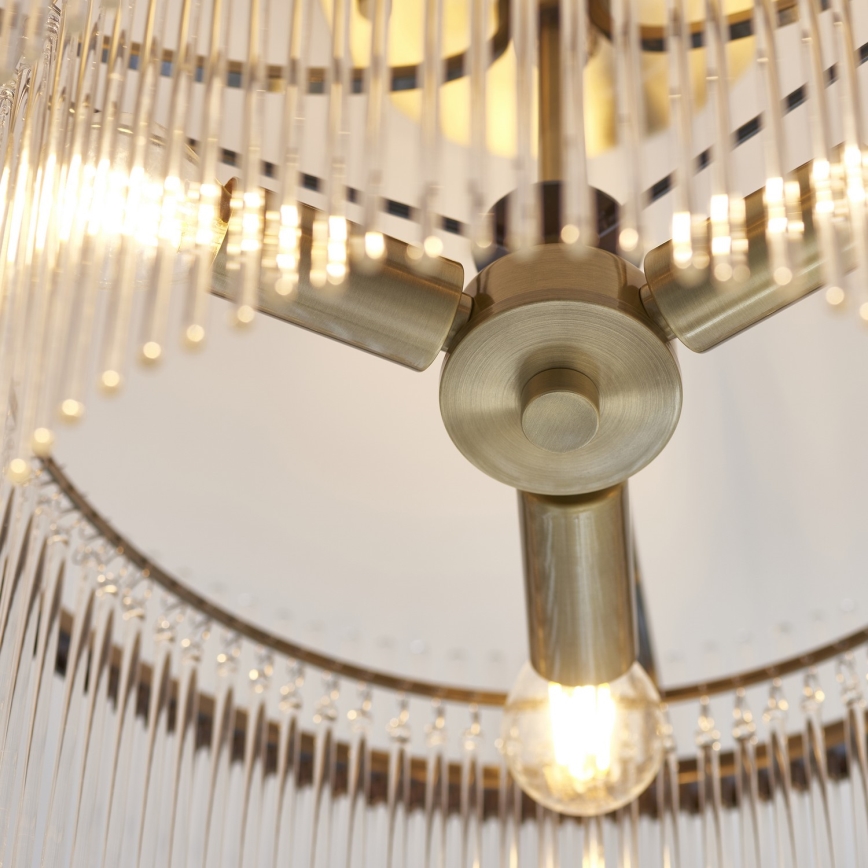 Endon 112575 - Plafonnier MARIETTA 3xE14/7W/230V laiton/transparent