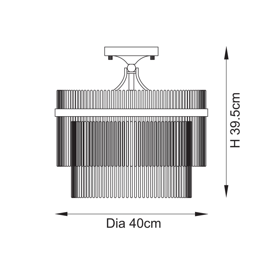 Endon 112575 - Plafonnier MARIETTA 3xE14/7W/230V laiton/transparent