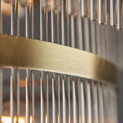 Endon 112793 - Hanglamp aan een ketting MARIETTA GRAND 21xE14/6W/230V messing/doorzichtig