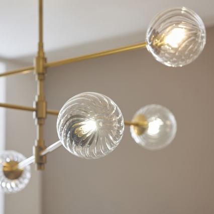 Endon 114039 - Hanglamp aan stang 6xG9/3,2W/230V goud