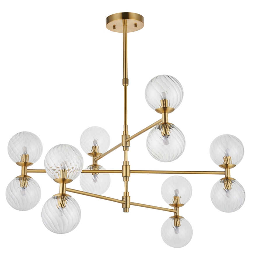 Endon 114041 - Kroonluchter met stang 12xG9/3,2W/230V goud