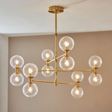 Endon 114041 - Lustre sur tige 12xG9/3,2W/230V doré
