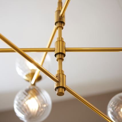Endon 114041 - Lustre sur tige 12xG9/3,2W/230V doré
