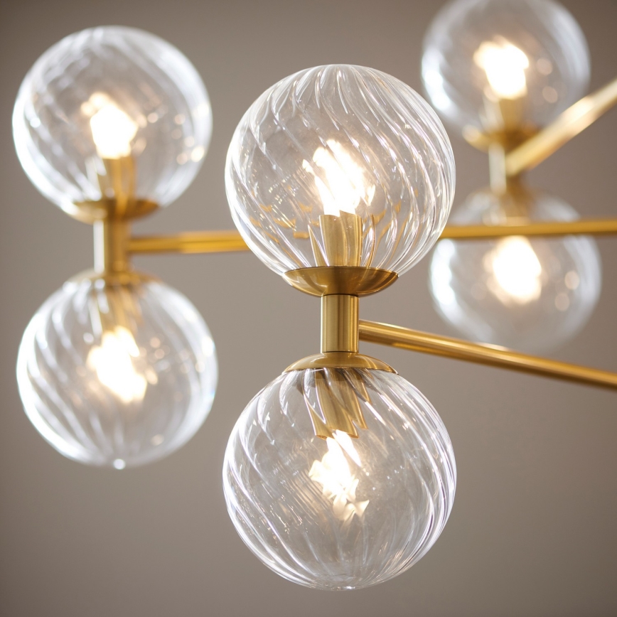 Endon 114041 - Lustre sur tige 12xG9/3,2W/230V doré