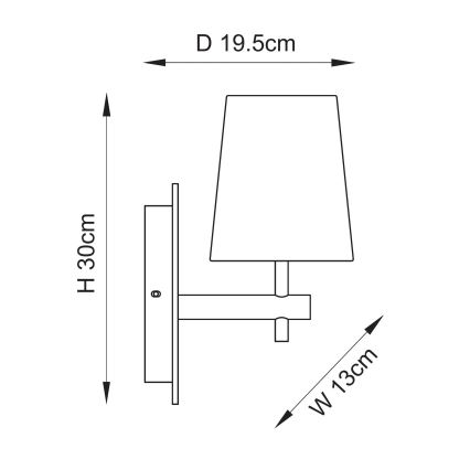 Endon 114200 - Wandlamp 1xE14/7W/230V beige/goud