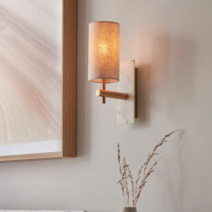 Endon 114201 - Wandlamp 1xE14/7W/230V beige/goud
