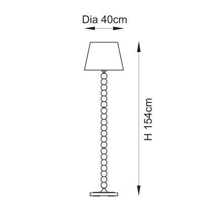 Endon 114632 - Staande Lamp HIGGLEDY 1xE27/10W/230V beige