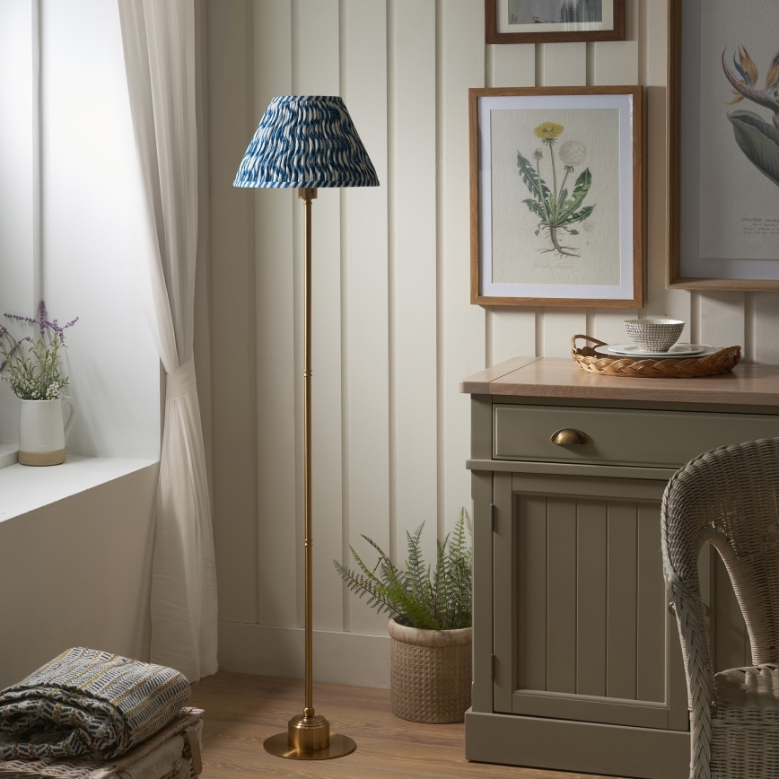 Endon 114778 - Lampadaire rechargeable à intensité variable BURLEY LED/1,5W/5V 3600 mAh laiton/bleu