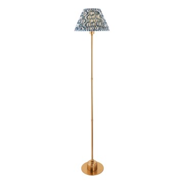 Endon 114778 - LED Dimbare oplaadbare vloerlamp BURLEY LED/1,5W/5V messing/blauw