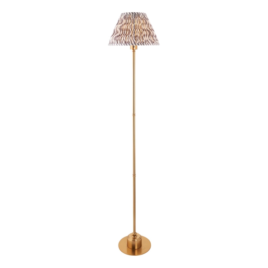 Endon 114785 - LED Dimbare oplaadbare vloerlamp BURLEY LED/1,5W/5V 3600 mAh messing/grijs