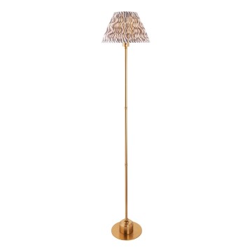 Endon 114785 - LED Dimbare oplaadbare vloerlamp BURLEY LED/1,5W/5V messing/grijs